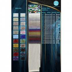 Petek File Color Chart Wholesale Knitted Tulle Curtain Fabrics Living Room and Bedroom Curtains 21 Models 100% Polyester